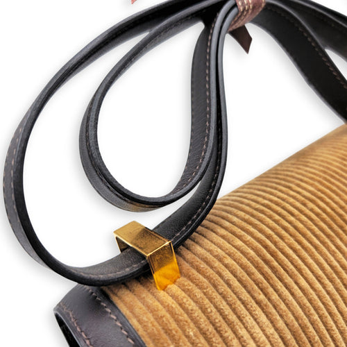 Cotele Constance 24 Camel/Ebene in Swift/Velours Gold hardware CL2605-21394 9