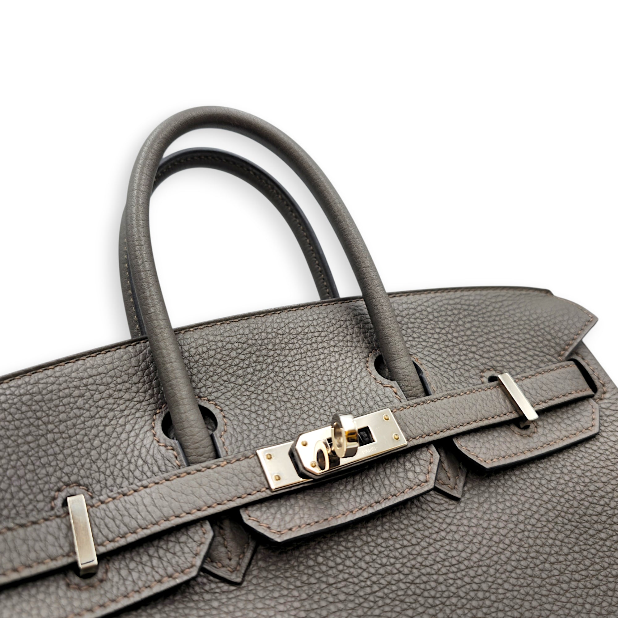 Birkin 25 Etain  in Togo Palladium hardware CL2605-21395 10
