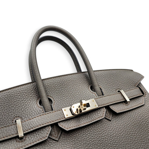 Birkin 25 Etain  in Togo Palladium hardware CL2605-21395 10