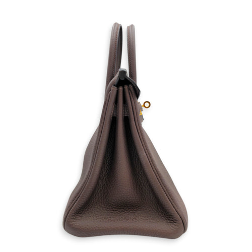 Birkin 25 Chocolate in Togo Gold hardware