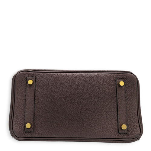 Birkin 25 Chocolate in Togo Gold hardware