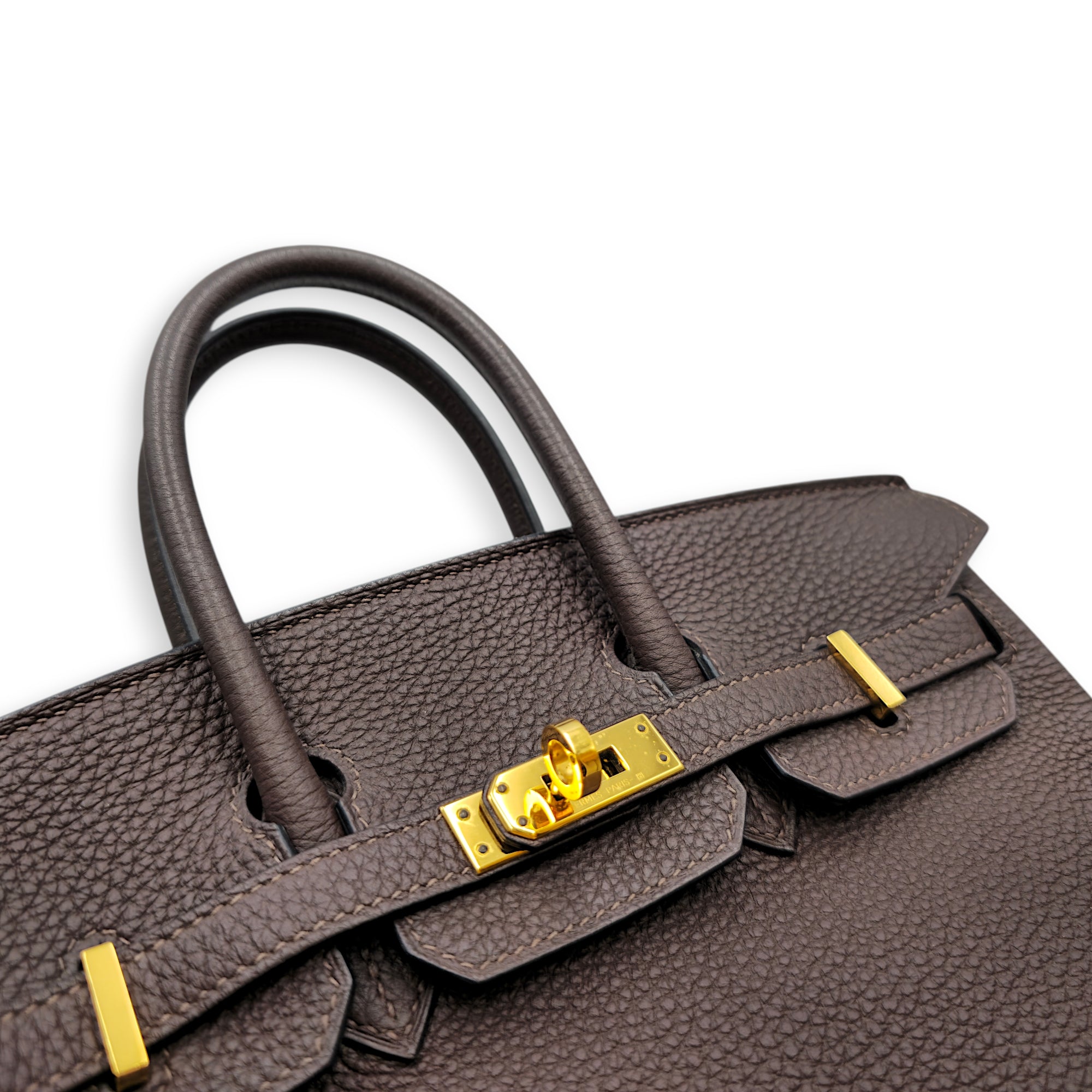 Birkin 25 Chocolate in Togo Gold hardware