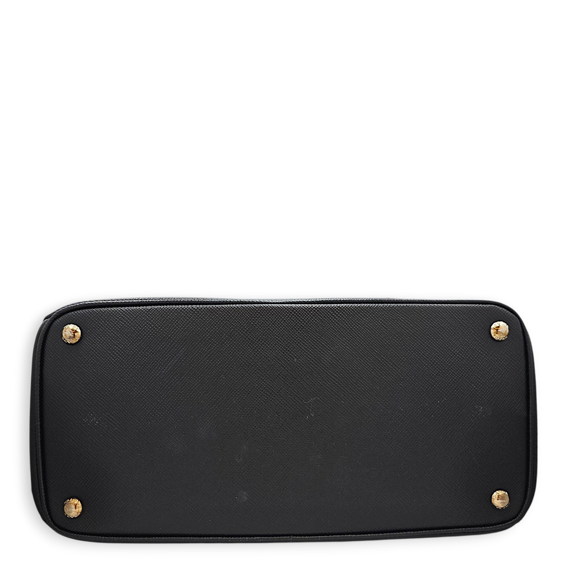 Twist Galleria 34 Black Shoulder Bag in Saffiano Leather Silver hardware