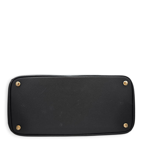 Twist Galleria 34 Black Shoulder Bag in Saffiano Leather Silver hardware