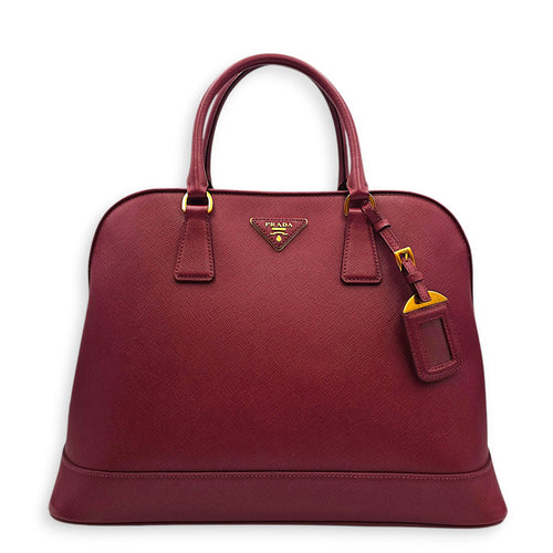 Open Promenade 37 Red Top Handle Bag Gold hardware