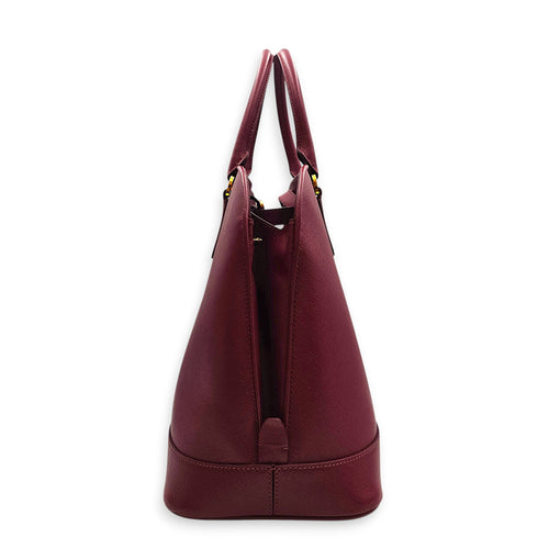 Open Promenade 37 Red Top Handle Bag Gold hardware