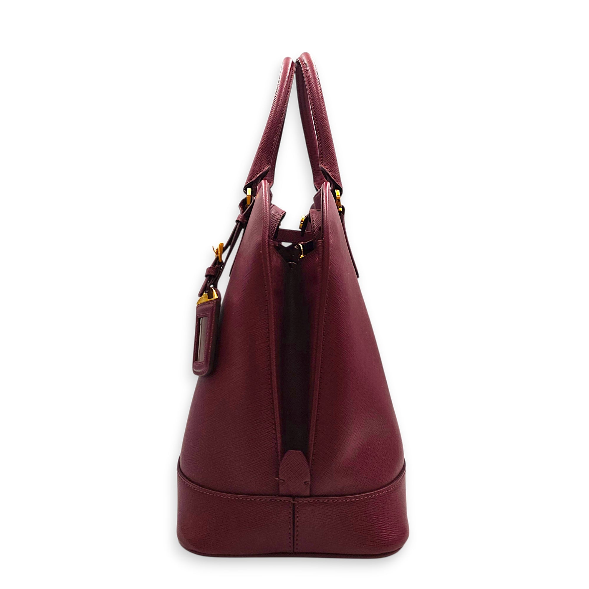 Open Promenade 37 Red Top Handle Bag Gold hardware