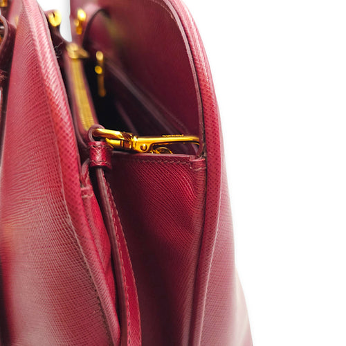 Open Promenade 37 Red Top Handle Bag Gold hardware