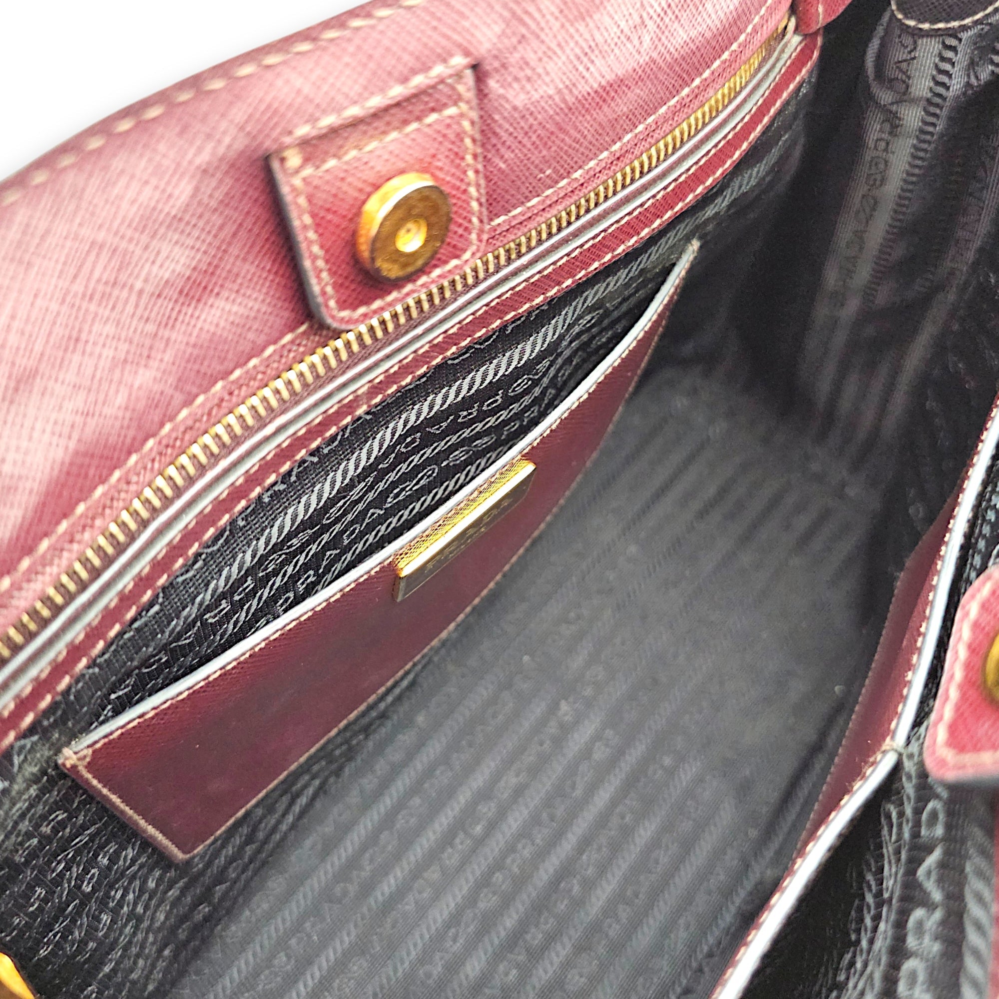 Lux Tote Red Top Handle Bag Gold hardware CL2605-21399 6