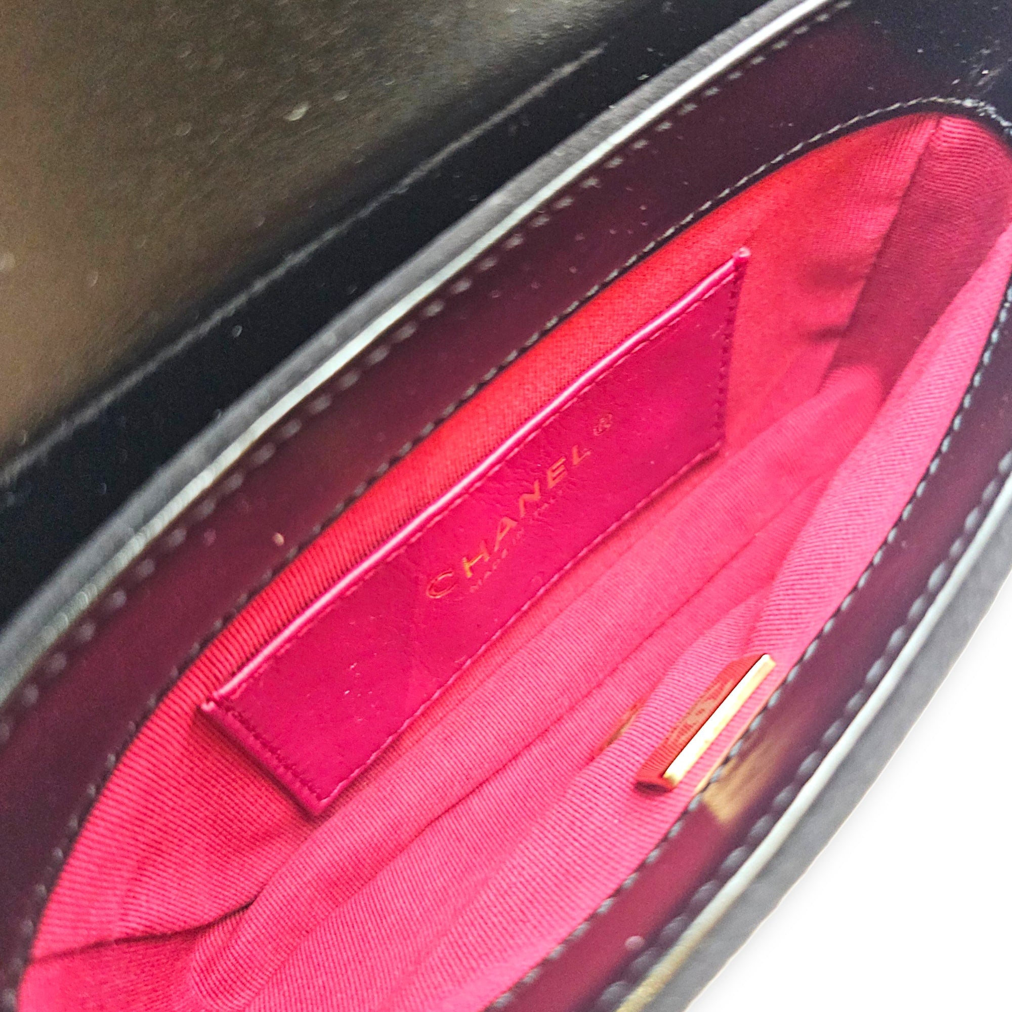 Messenger Mini Black Belt Bag in Calfskin Gold hardware CL2605-21400 6