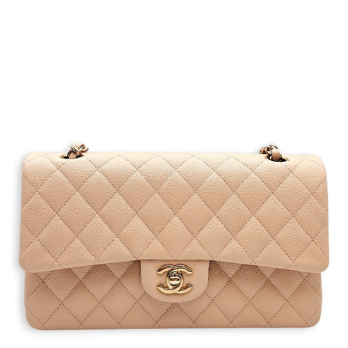 Classic Flap Medium Pink Shoulder Bag in Caviar Leather Gold hardware CL2605-21401 1