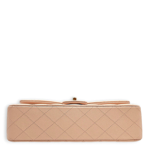 Classic Flap Medium Pink Shoulder Bag in Caviar Leather Gold hardware CL2605-21401 5