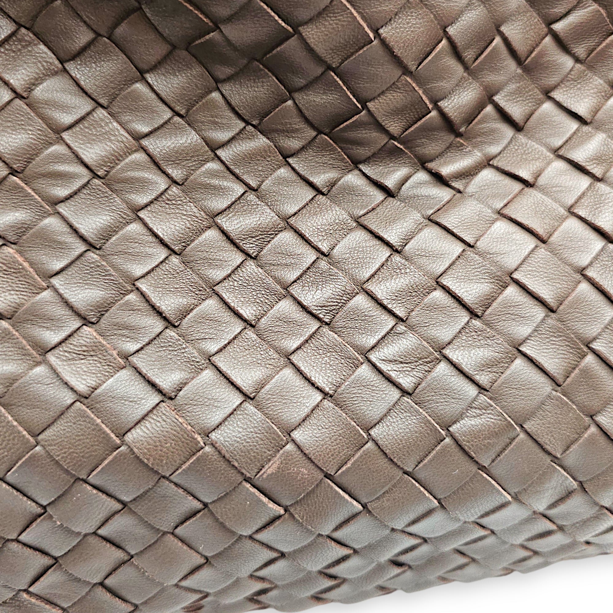 Convertible Tote Brown Shoulder Bag in Nappa Leather Ruthenium-finish Brass hardware