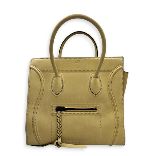 Luggage Phantom Yellow Top Handle Bag in Calfskin Gunmetal hardware CL2605-21403 1