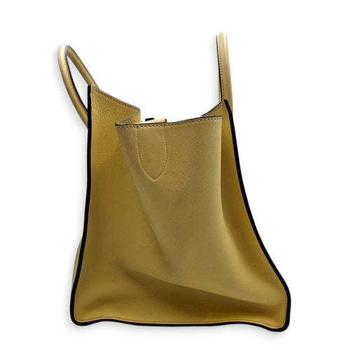 Luggage Phantom Yellow Top Handle Bag in Calfskin Gunmetal hardware CL2605-21403 3