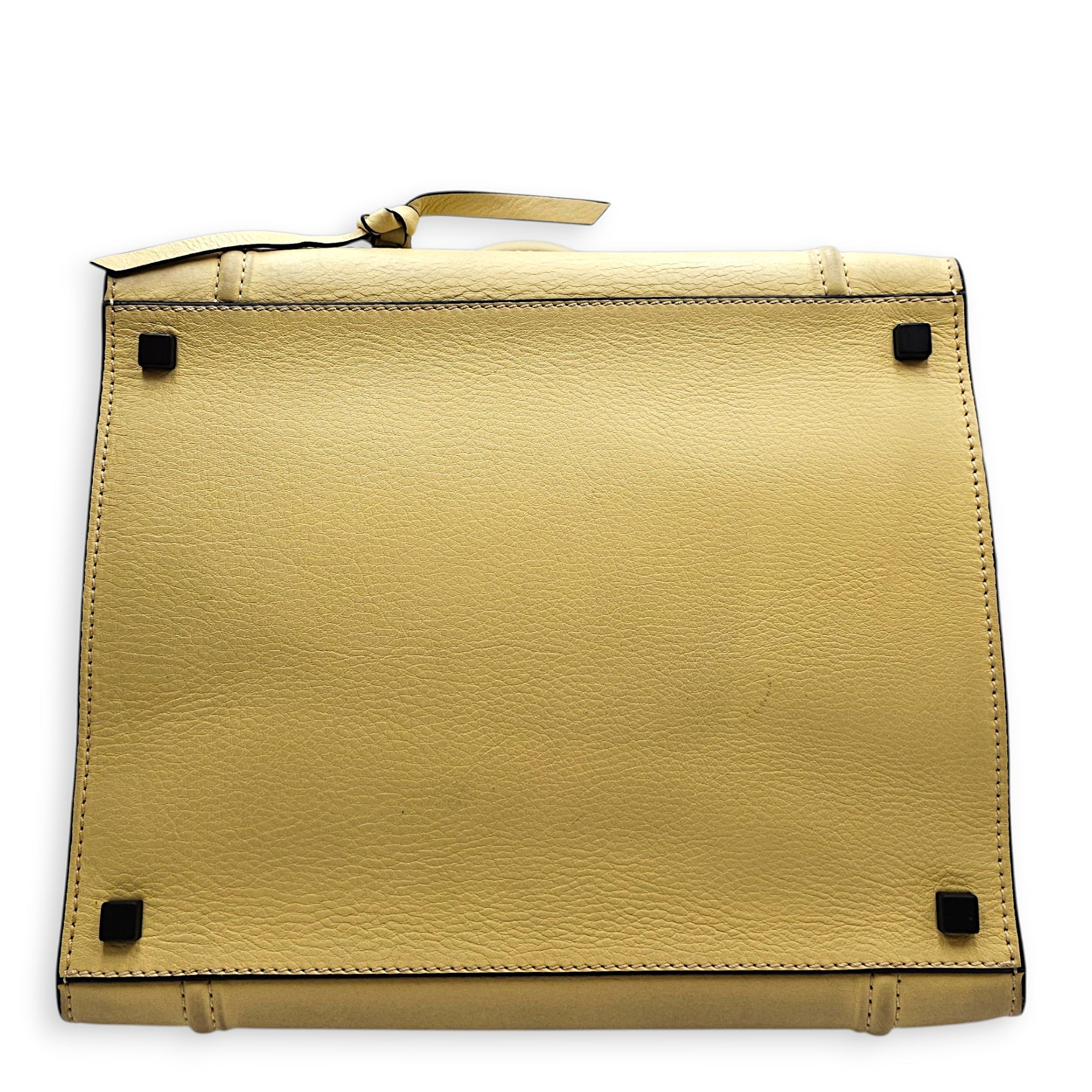 Luggage Phantom Yellow Top Handle Bag in Calfskin Gunmetal hardware CL2605-21403 5