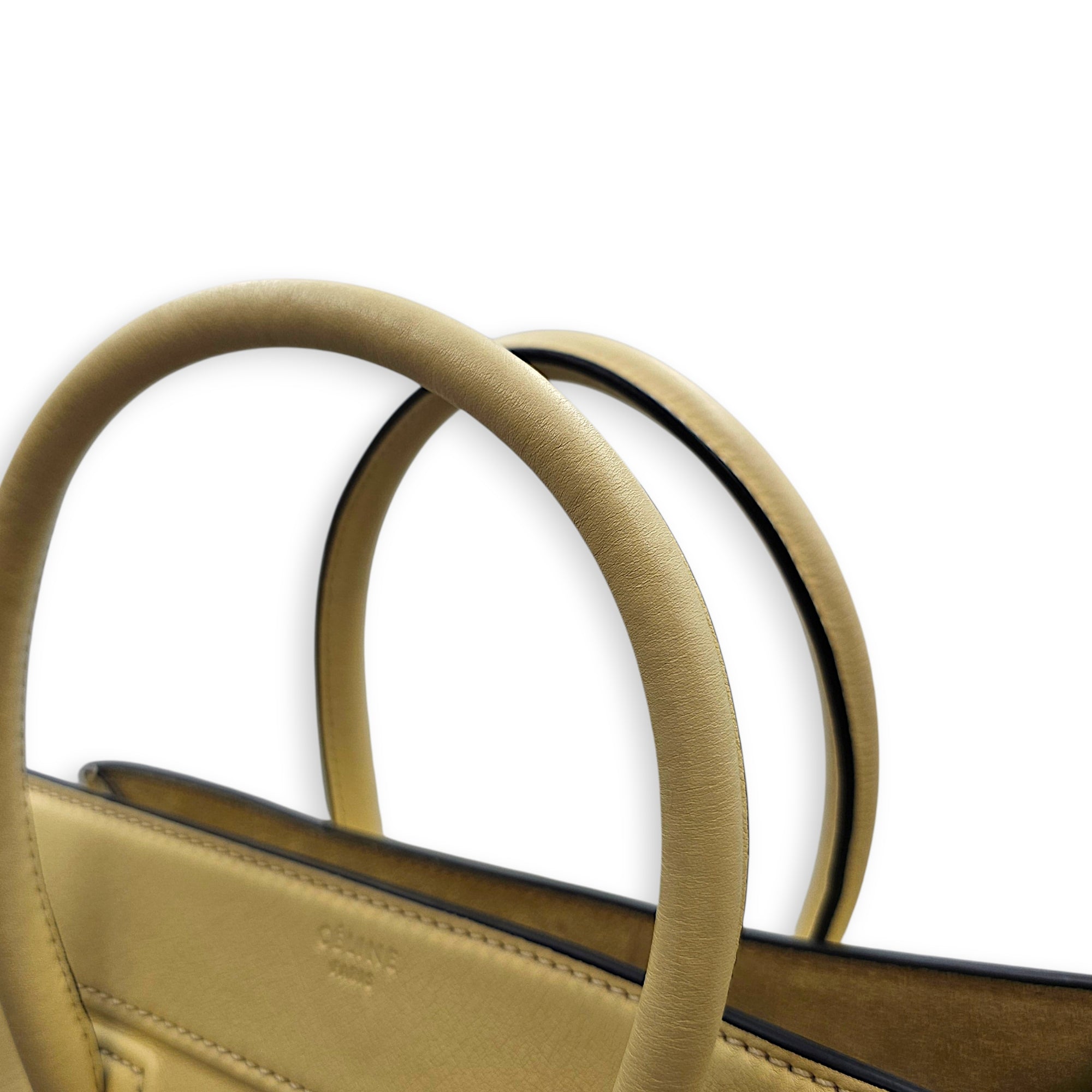 Luggage Phantom Yellow Top Handle Bag in Calfskin Gunmetal hardware CL2605-21403 9