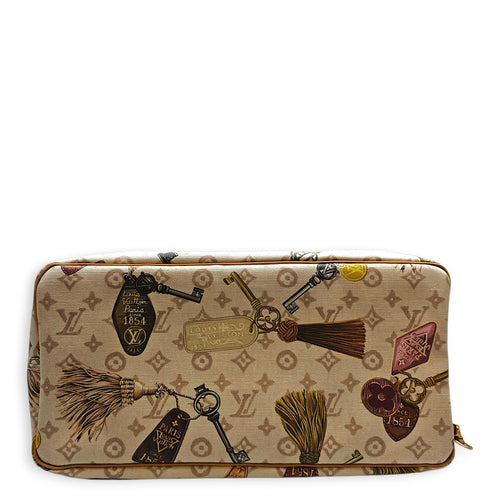 Neverfull GM Flight Mode Beige Shoulder Bag in Canvas Gold hardware