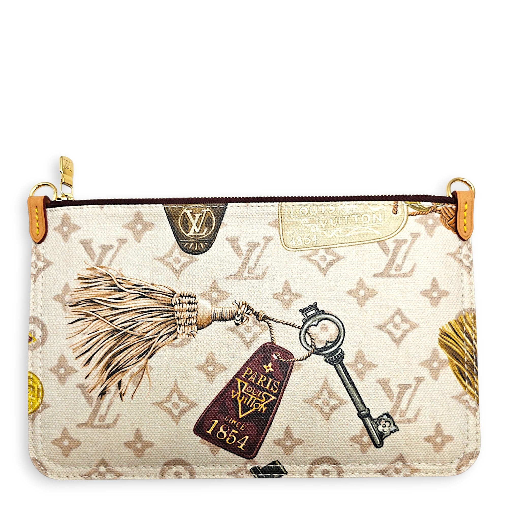 Neverfull GM Flight Mode Beige Shoulder Bag in Canvas Gold hardware