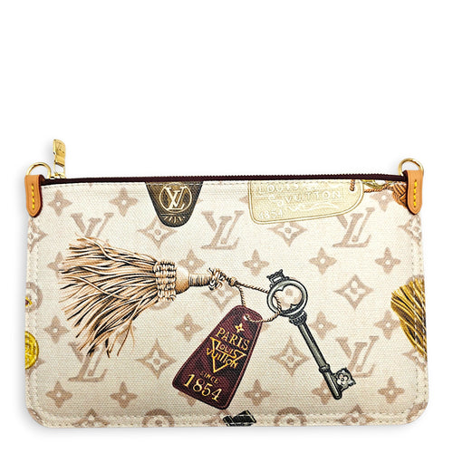Neverfull GM Flight Mode Beige Shoulder Bag in Canvas Gold hardware