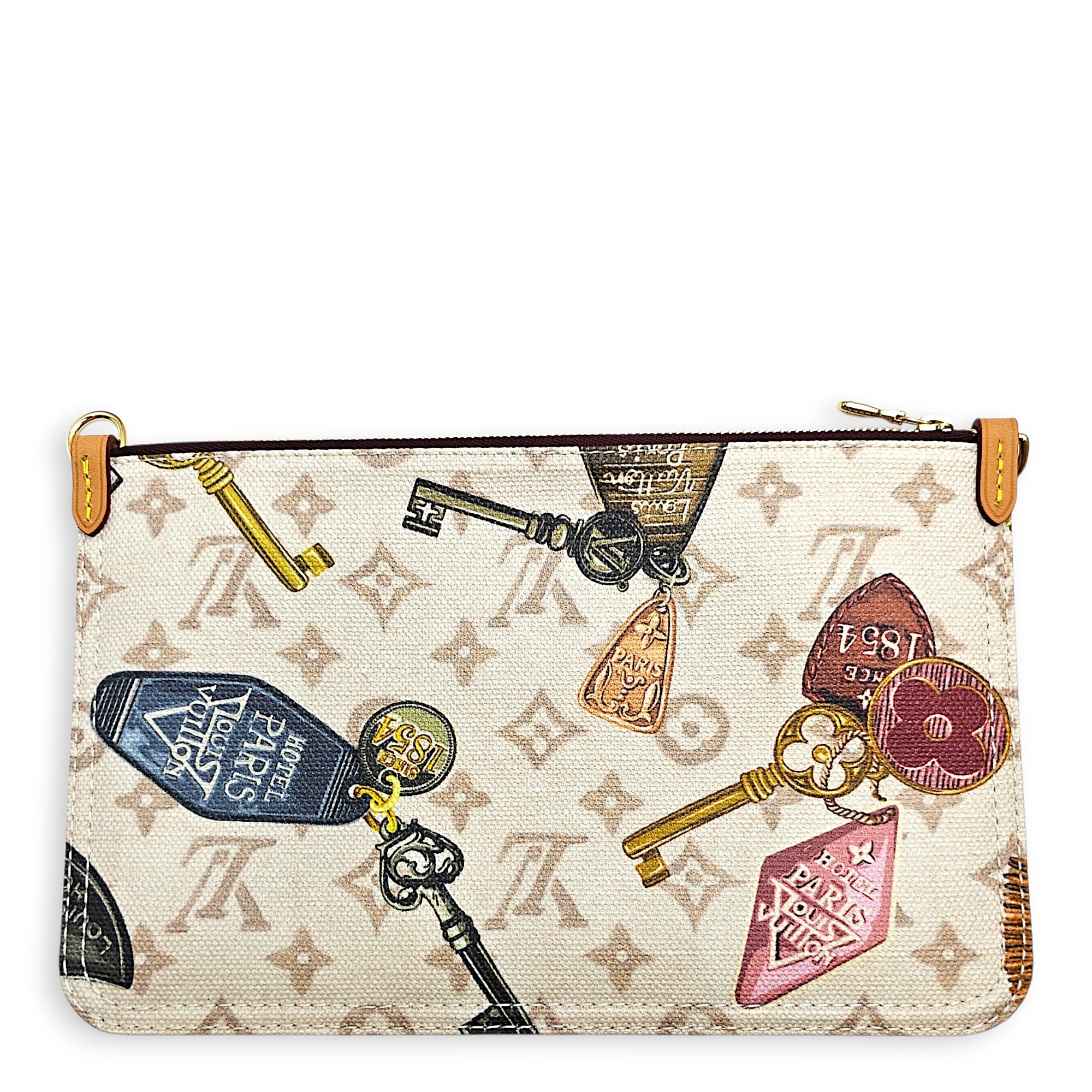 Neverfull GM Flight Mode Beige Shoulder Bag in Canvas Gold hardware
