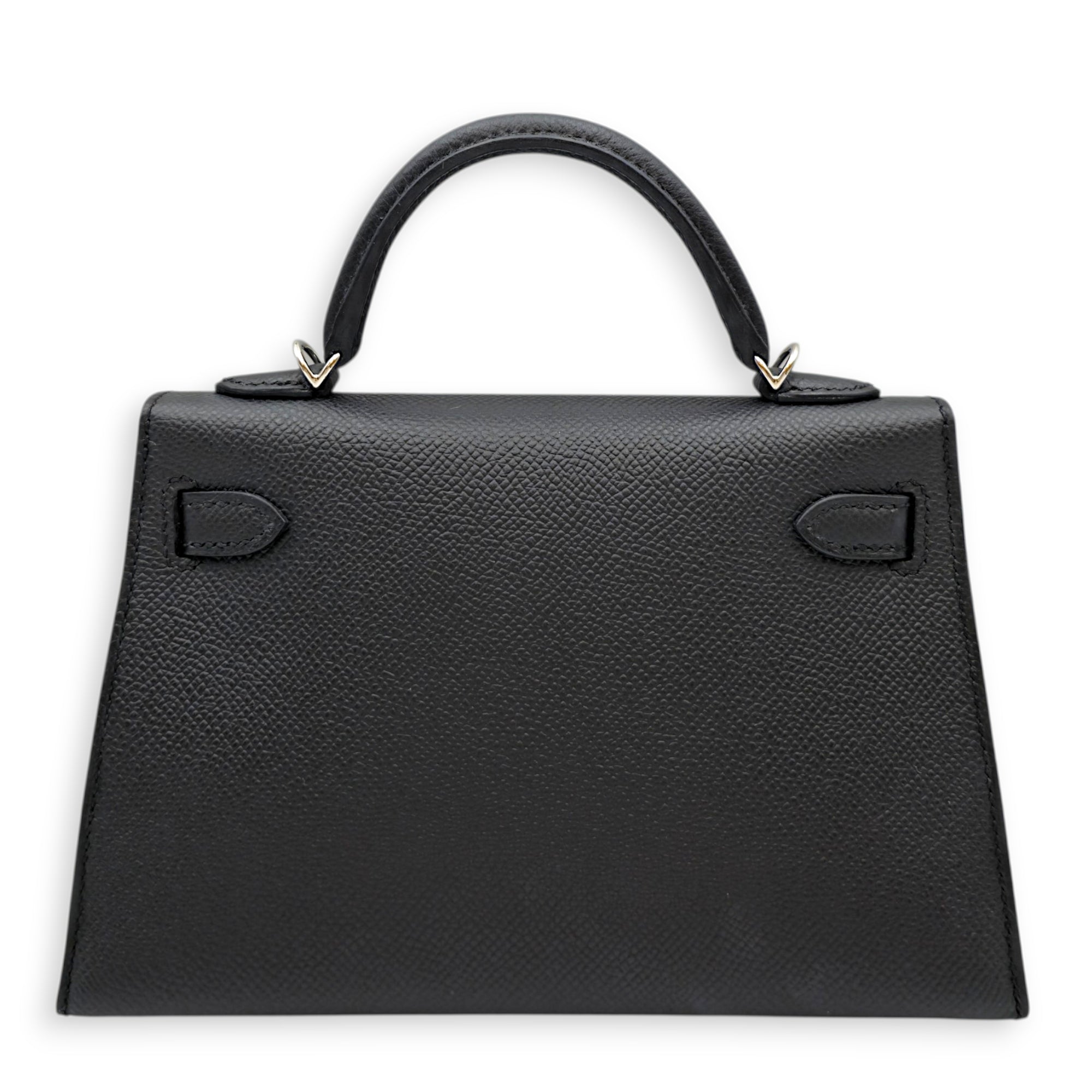 Sellier Kelly 20 Black in Epsom Palladium hardware