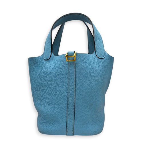 Picotin 18 Blue Du Nord  in Clemence Gold hardware CL2605-21418 2