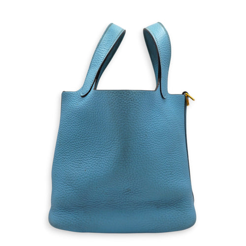 Picotin 18 Blue Du Nord  in Clemence Gold hardware CL2605-21418 3