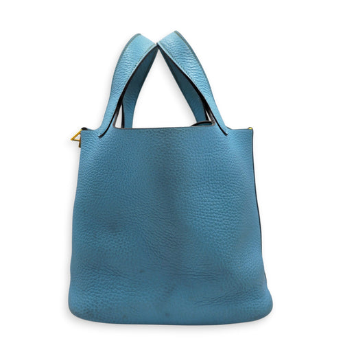 Picotin 18 Blue Du Nord  in Clemence Gold hardware CL2605-21418 4