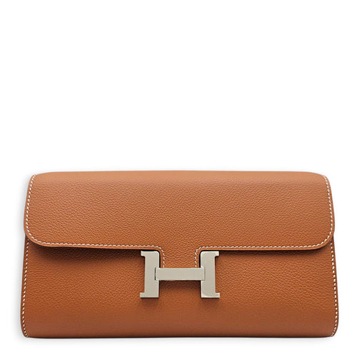 Constance To Go Gold Wallet in Evercolor Palladium hardware CL2605-21422 1