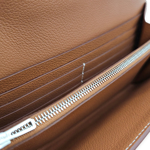 Constance To Go Gold Wallet in Evercolor Palladium hardware CL2605-21422 3