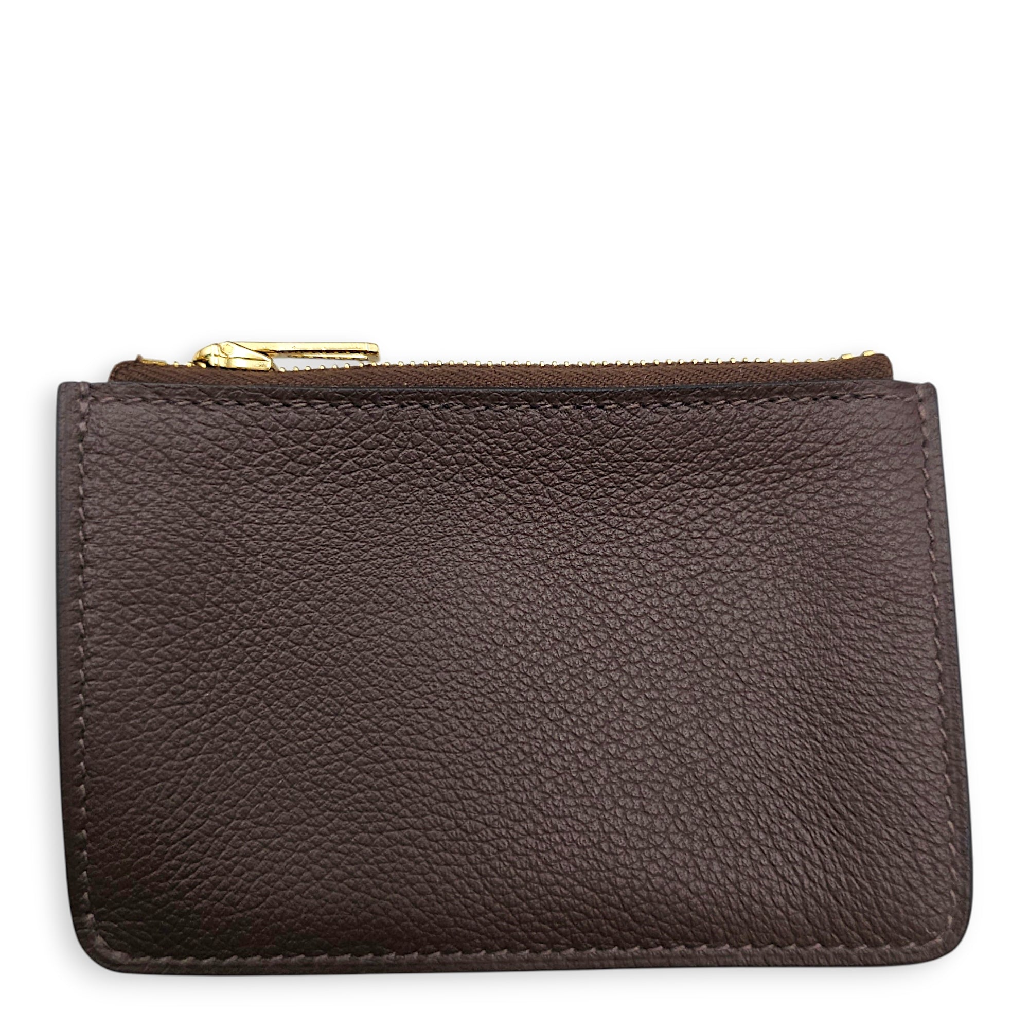 Constance Slim Poussiere Wallet in Evercolor Permabrass hardware