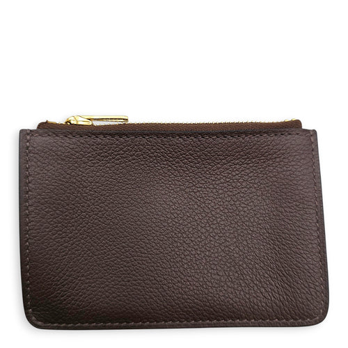 Constance Slim Poussiere Wallet in Evercolor Permabrass hardware