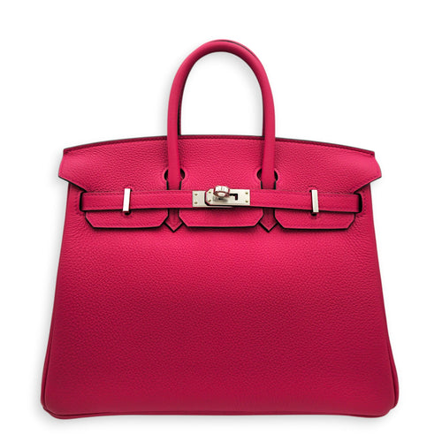 Birkin 25 Rose Mexico in Togo Palladium hardware CL2605-21429 1