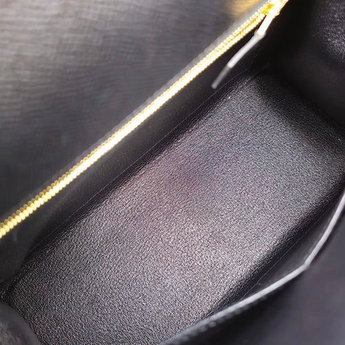 Sellier Kelly 28 Black in Epsom Gold hardware CL2605-21432 6
