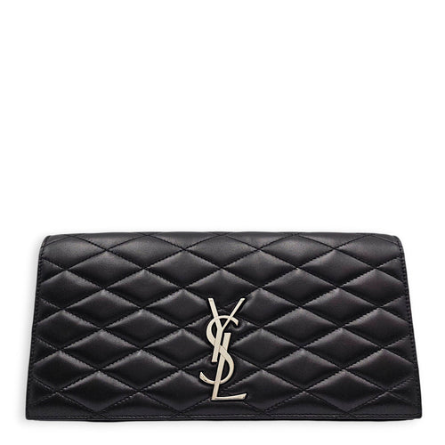 Kate Black Clutch in Lambskin Silver hardware CL2605-21436 1