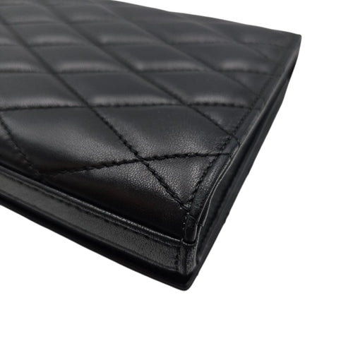 Kate Black Clutch in Lambskin Silver hardware CL2605-21436 11