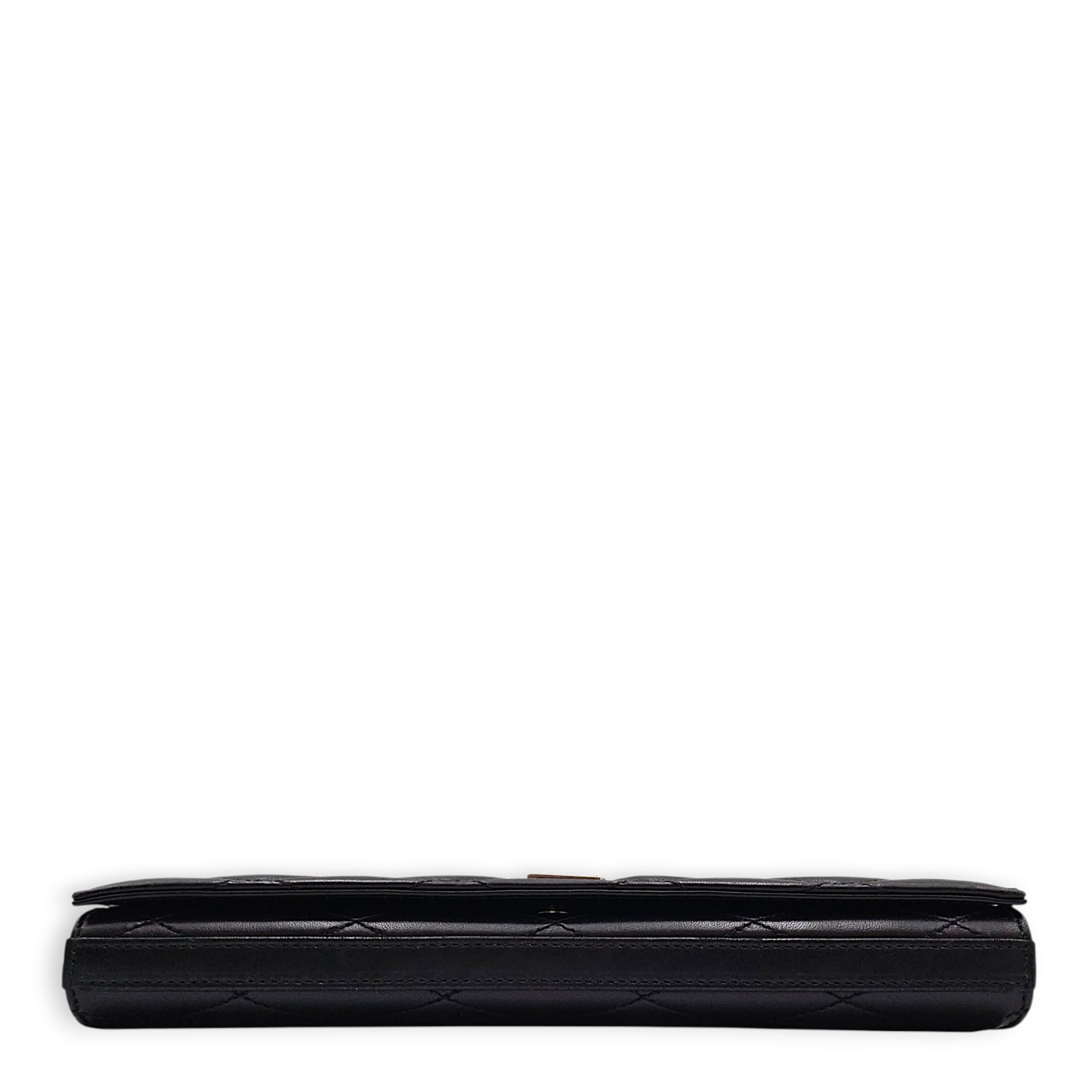 Kate Black Clutch in Lambskin Silver hardware CL2605-21436 5