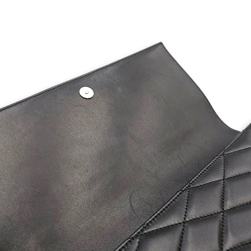 Kate Black Clutch in Lambskin Silver hardware CL2605-21436 7