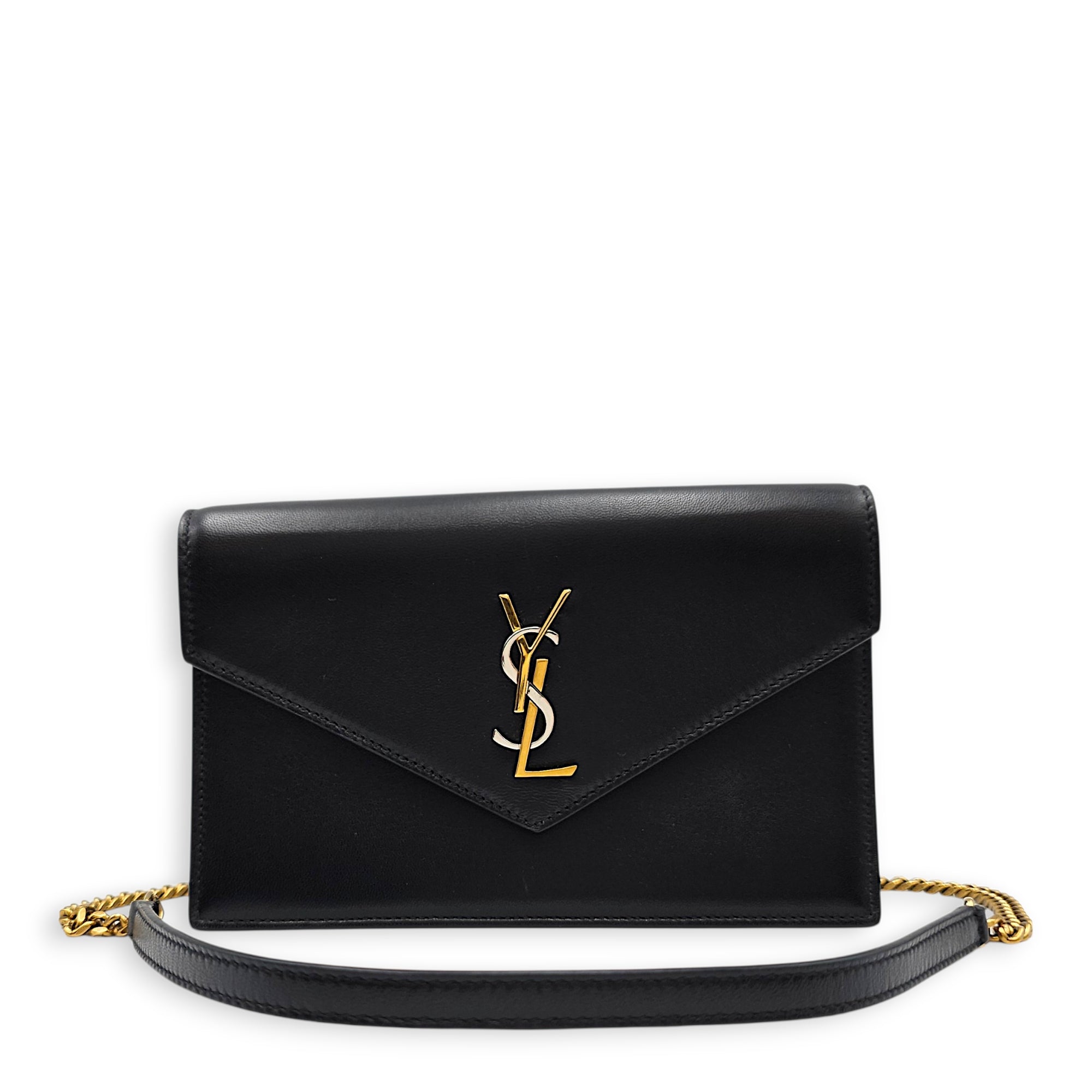 Envelope WOC 18cm Black Crossbody Bag in Calfskin 2 toned hardware hardware CL2605-21437 3