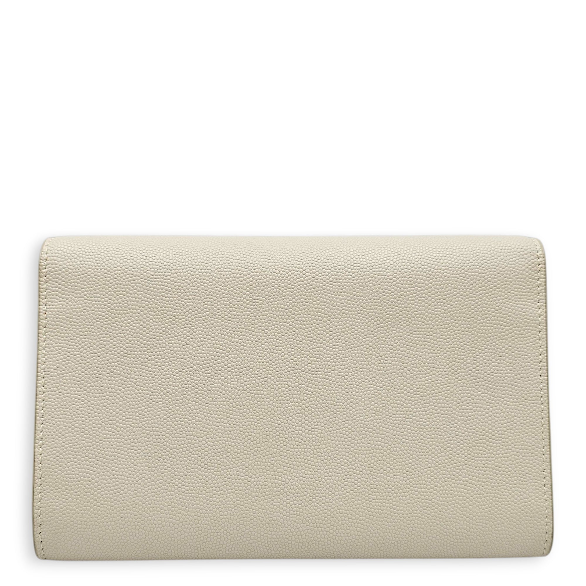 Uptown WOC Beige Crossbody Bag in Calfskin Gold hardware