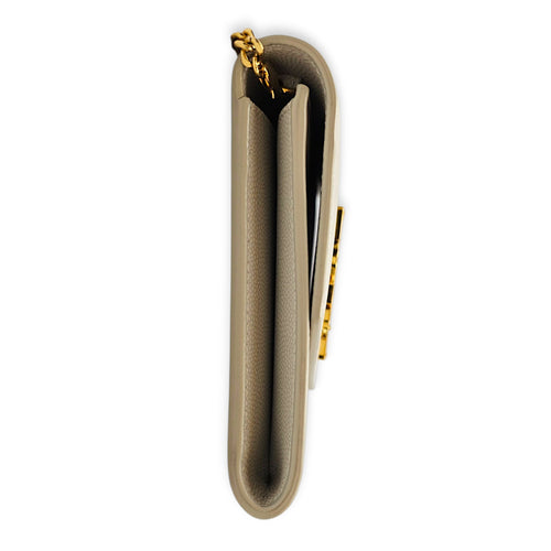 Uptown WOC Beige Crossbody Bag in Calfskin Gold hardware