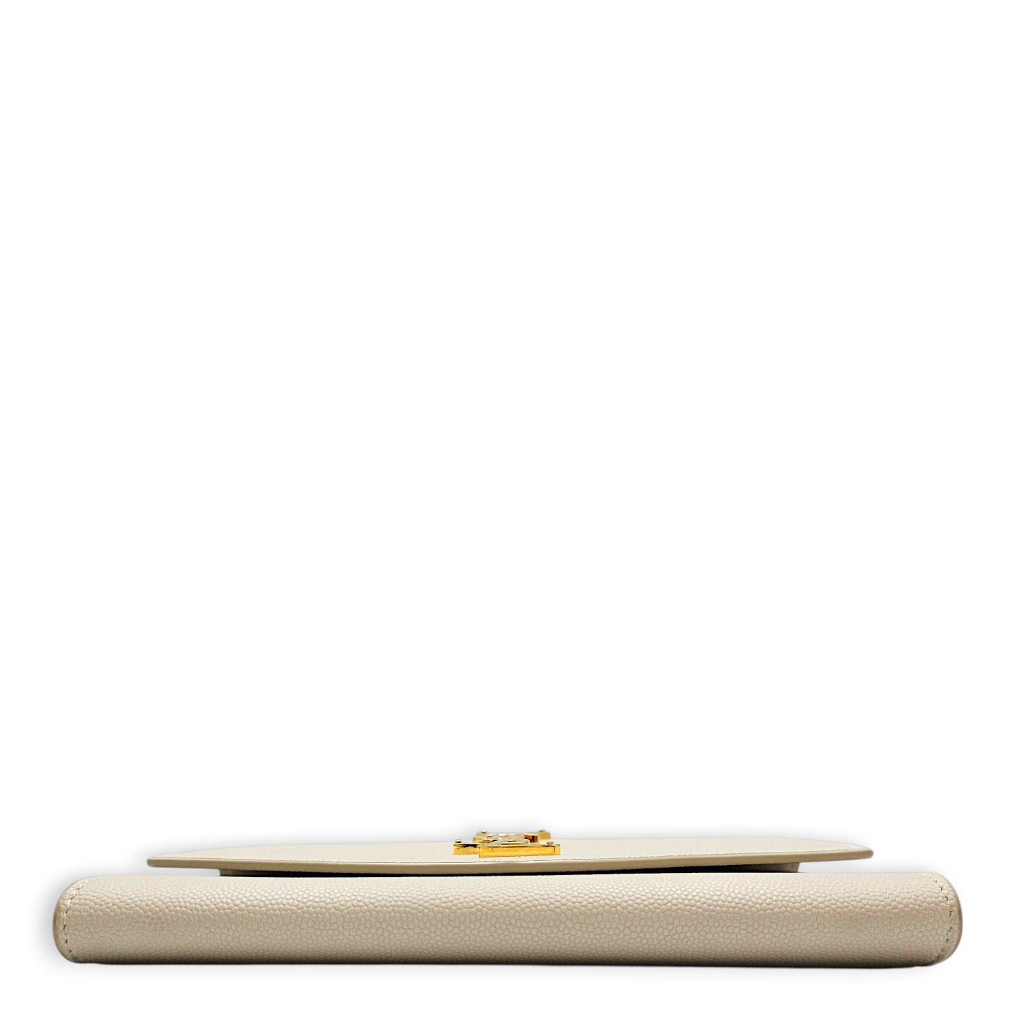 Uptown WOC Beige Crossbody Bag in Calfskin Gold hardware