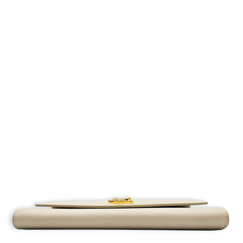 Uptown WOC Beige Crossbody Bag in Calfskin Gold hardware