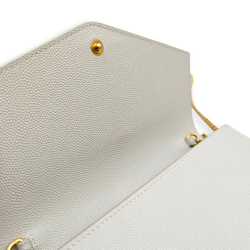 Uptown WOC Beige Crossbody Bag in Calfskin Gold hardware