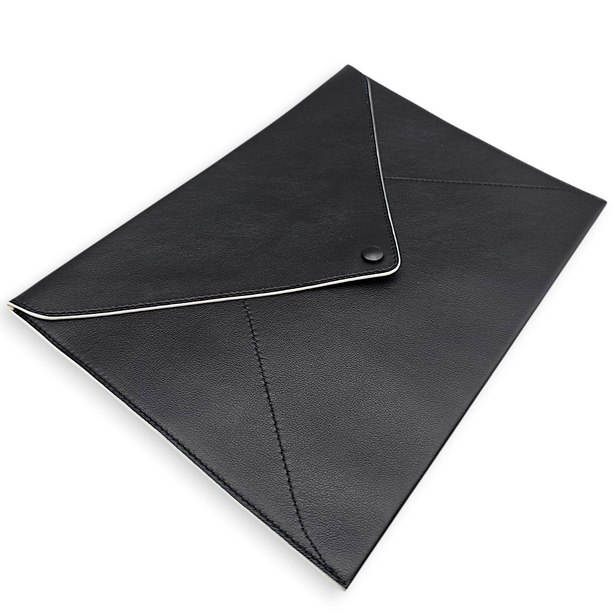 Magritte Collection 16cm  Black Clutch in Lambskin Silver hardware CL2605-21439 7