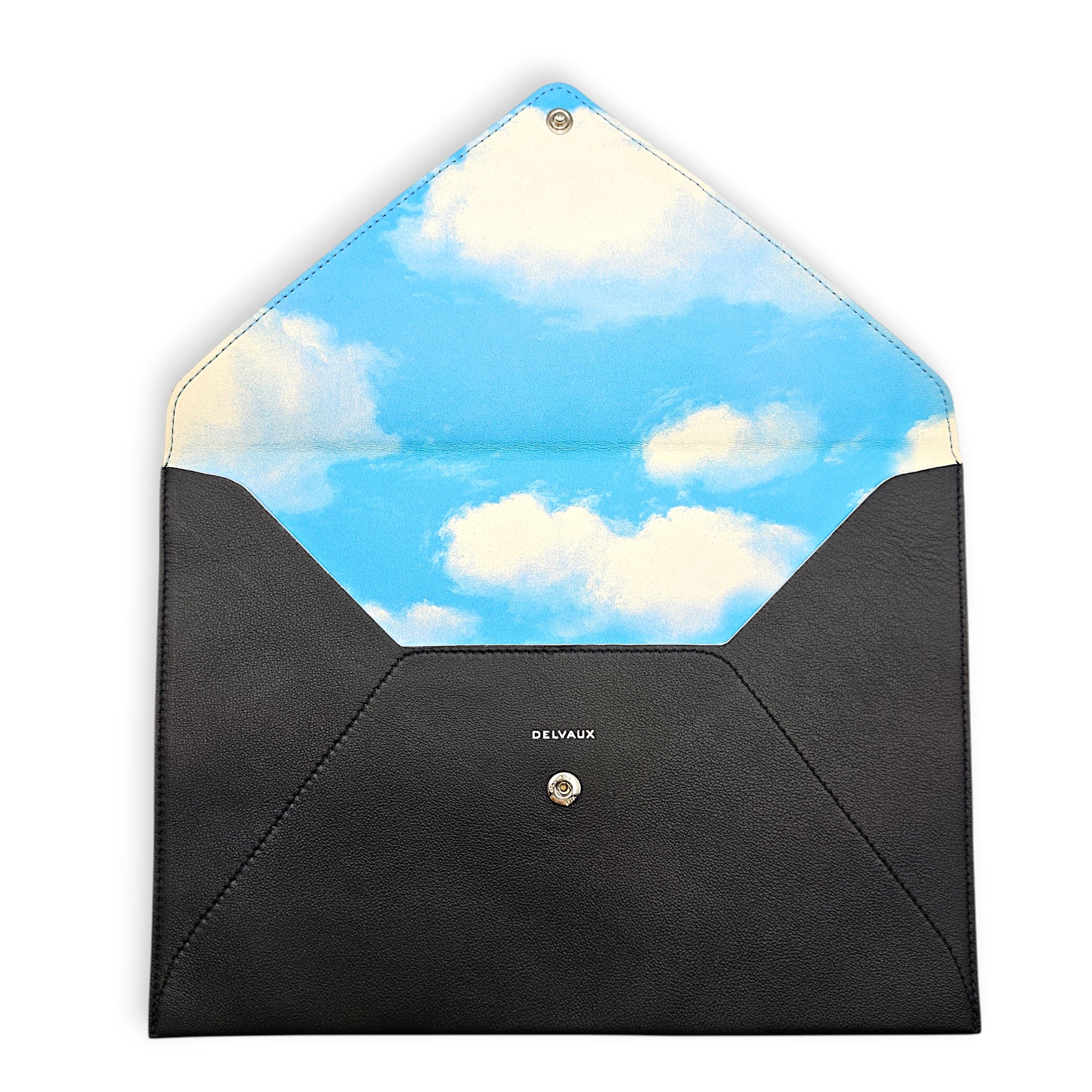 Magritte Collection 16cm  Black Clutch in Lambskin Silver hardware CL2605-21439 8