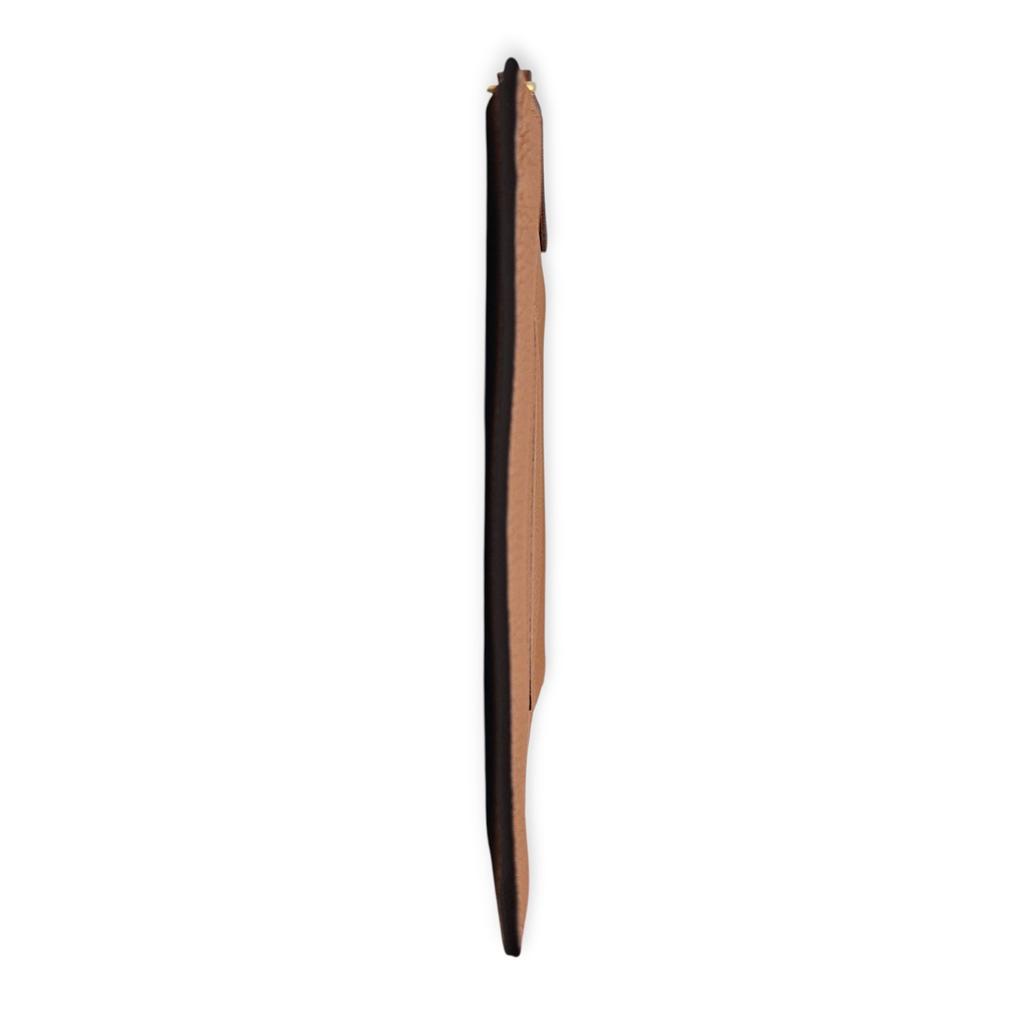 Pin D 24cm  Brown Clutch in Calfskin Gold hardware CL2605-21440 4