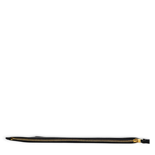 Pin D  30cm Black Clutch in Calfskin Gold hardware CL2605-21442 5