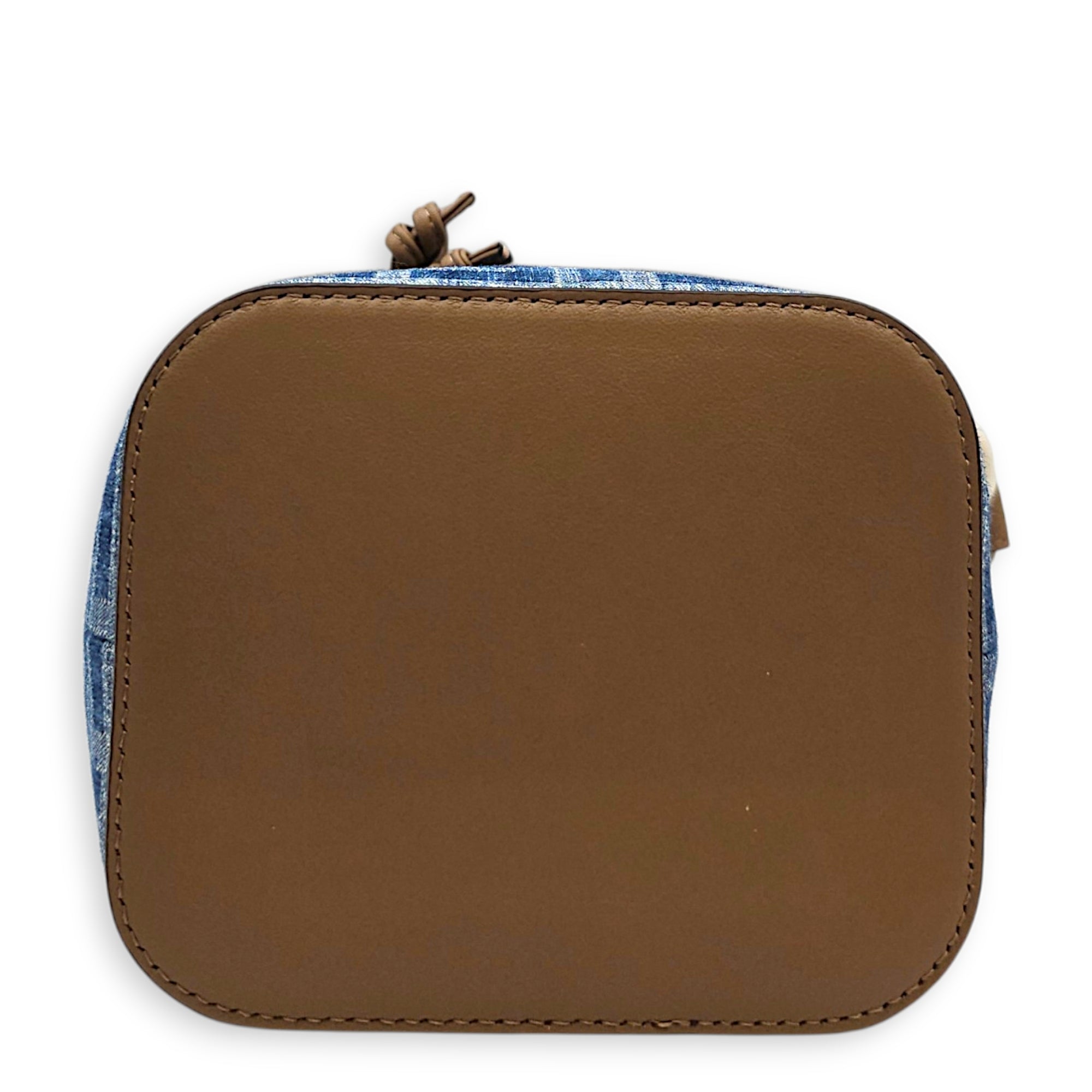Mini Mon Tresor Blue Top Handle Bag in Canvas Gold hardware